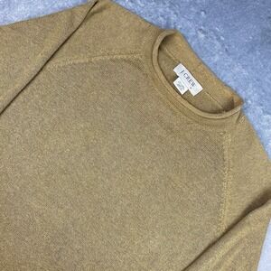 Vintage J Crew Sweater Mens Size M Green Roll Neck‎ Fisherman Linen Blend 90s